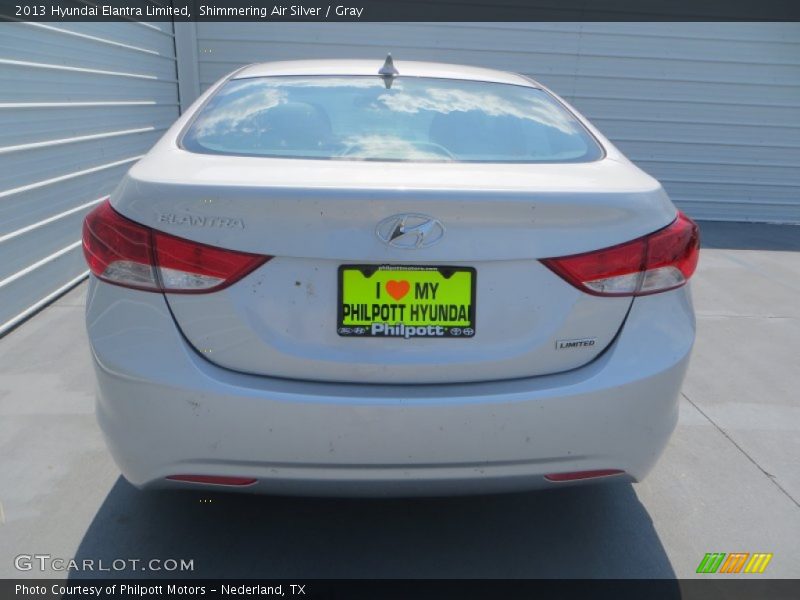 Shimmering Air Silver / Gray 2013 Hyundai Elantra Limited