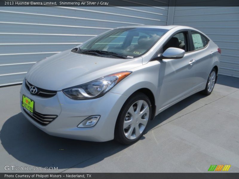 Shimmering Air Silver / Gray 2013 Hyundai Elantra Limited