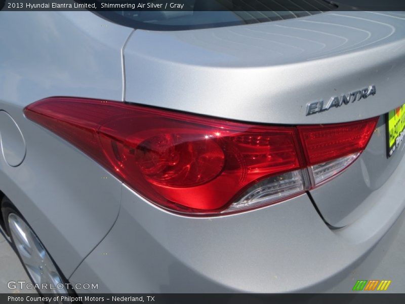 Shimmering Air Silver / Gray 2013 Hyundai Elantra Limited