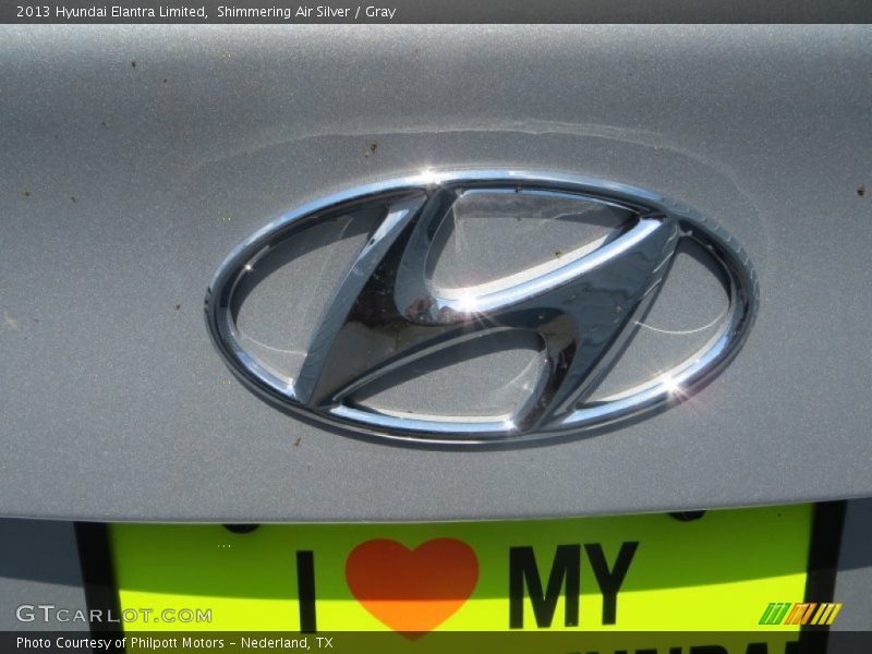 Shimmering Air Silver / Gray 2013 Hyundai Elantra Limited
