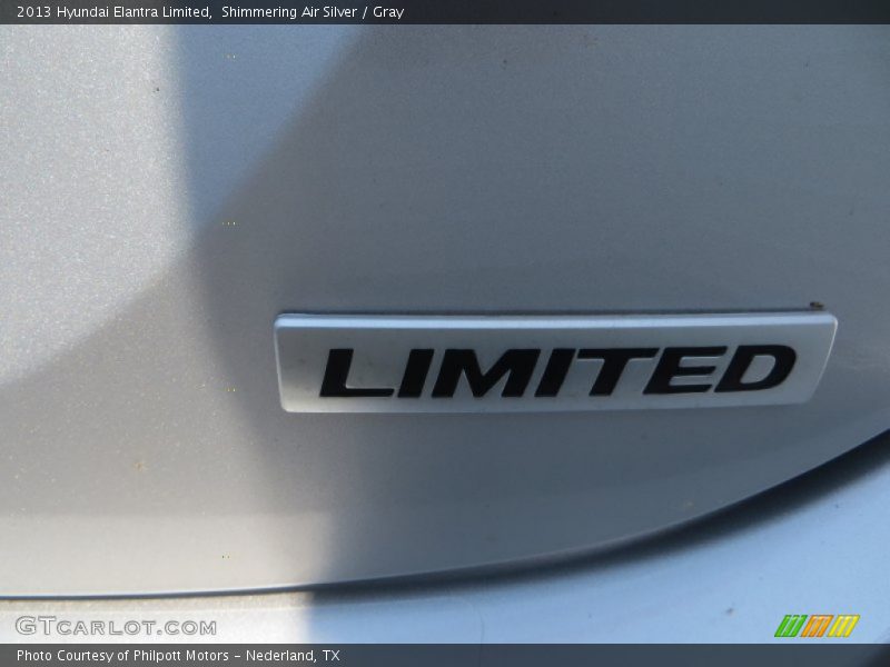 Shimmering Air Silver / Gray 2013 Hyundai Elantra Limited
