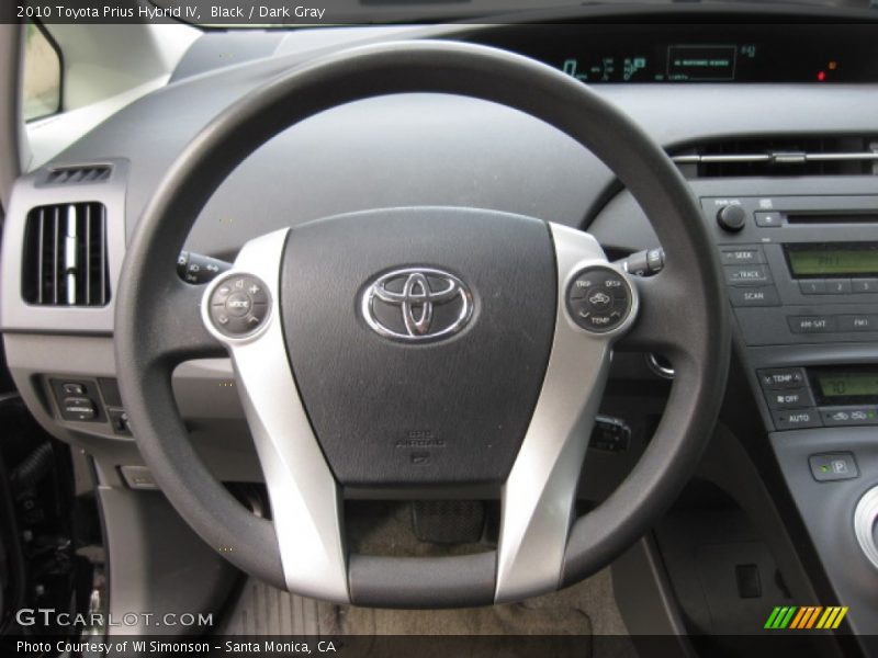 Black / Dark Gray 2010 Toyota Prius Hybrid IV