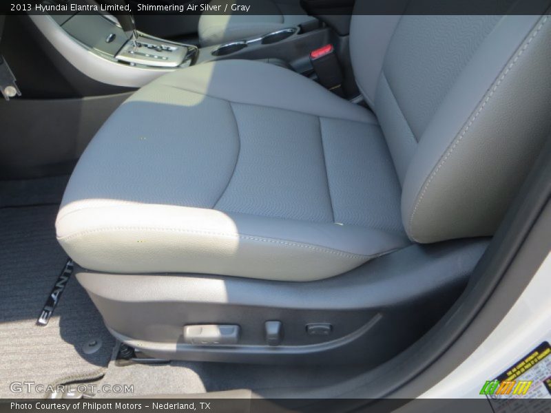 Shimmering Air Silver / Gray 2013 Hyundai Elantra Limited