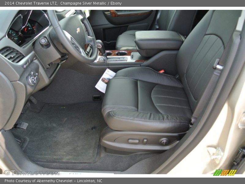 Champagne Silver Metallic / Ebony 2014 Chevrolet Traverse LTZ