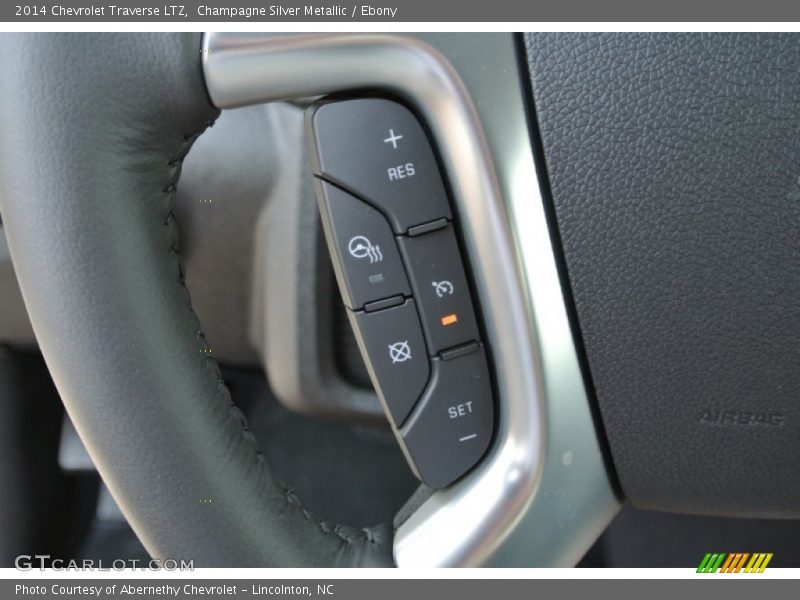 Champagne Silver Metallic / Ebony 2014 Chevrolet Traverse LTZ