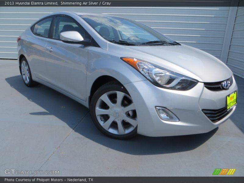 Shimmering Air Silver / Gray 2013 Hyundai Elantra Limited