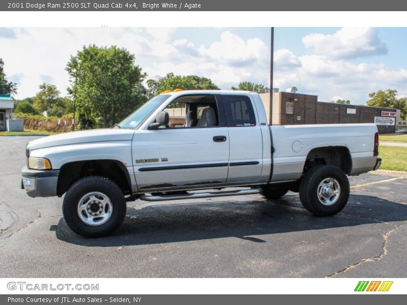 Bright White / Agate 2001 Dodge Ram 2500 SLT Quad Cab 4x4