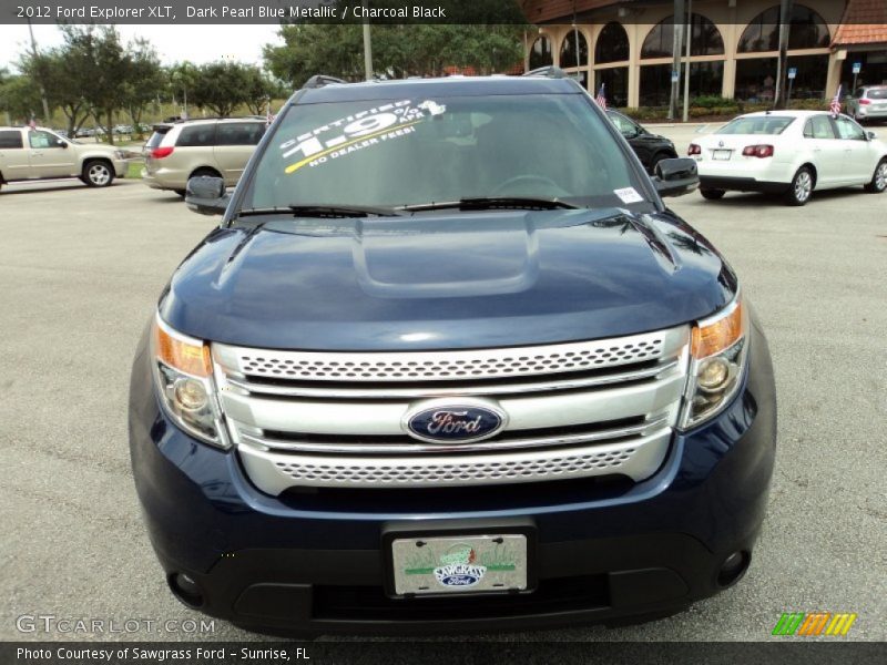 Dark Pearl Blue Metallic / Charcoal Black 2012 Ford Explorer XLT