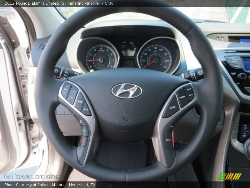 Shimmering Air Silver / Gray 2013 Hyundai Elantra Limited