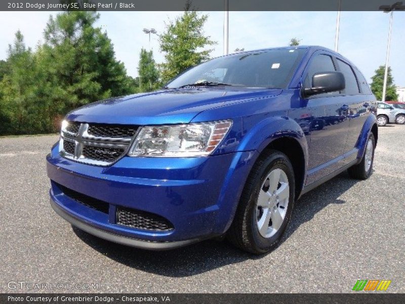 Blue Pearl / Black 2012 Dodge Journey SE