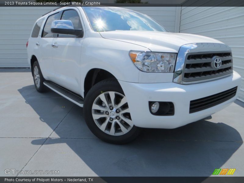 Super White / Graphite 2013 Toyota Sequoia Limited