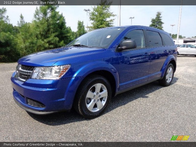 Blue Pearl / Black 2012 Dodge Journey SE