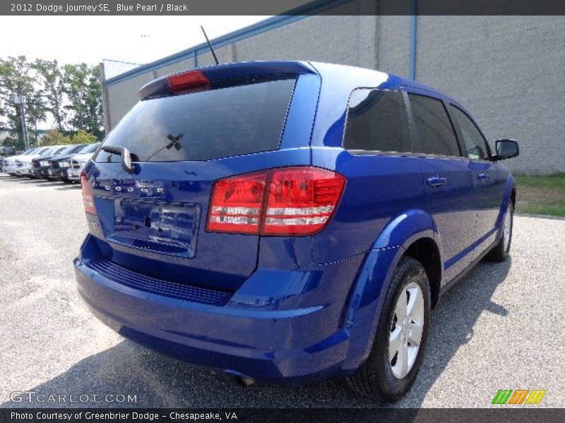 Blue Pearl / Black 2012 Dodge Journey SE