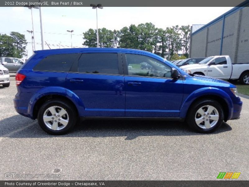 Blue Pearl / Black 2012 Dodge Journey SE