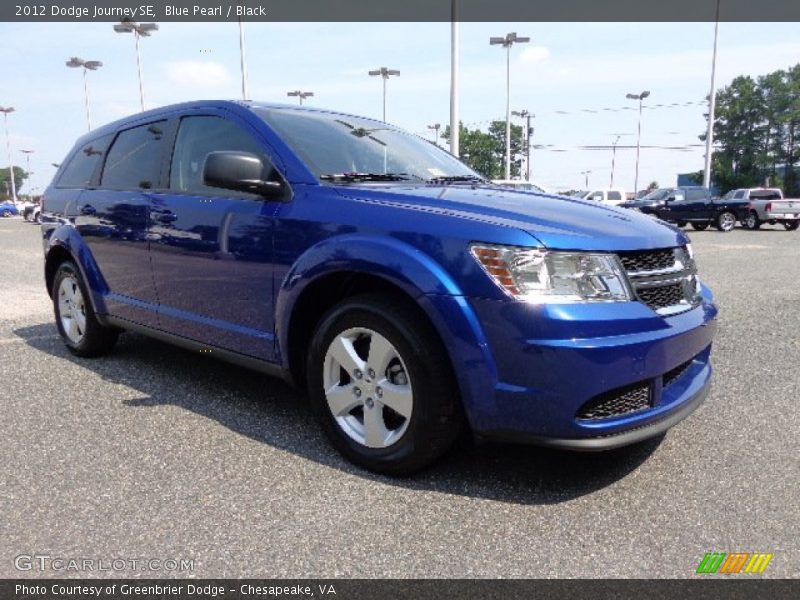 Blue Pearl / Black 2012 Dodge Journey SE