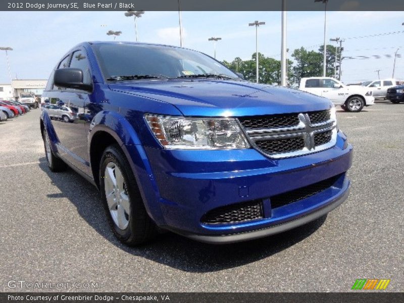Blue Pearl / Black 2012 Dodge Journey SE