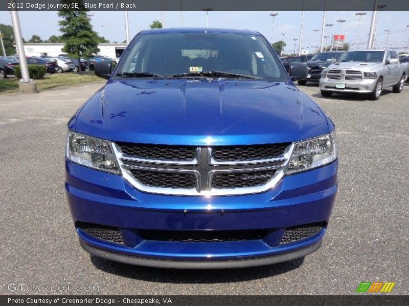 Blue Pearl / Black 2012 Dodge Journey SE