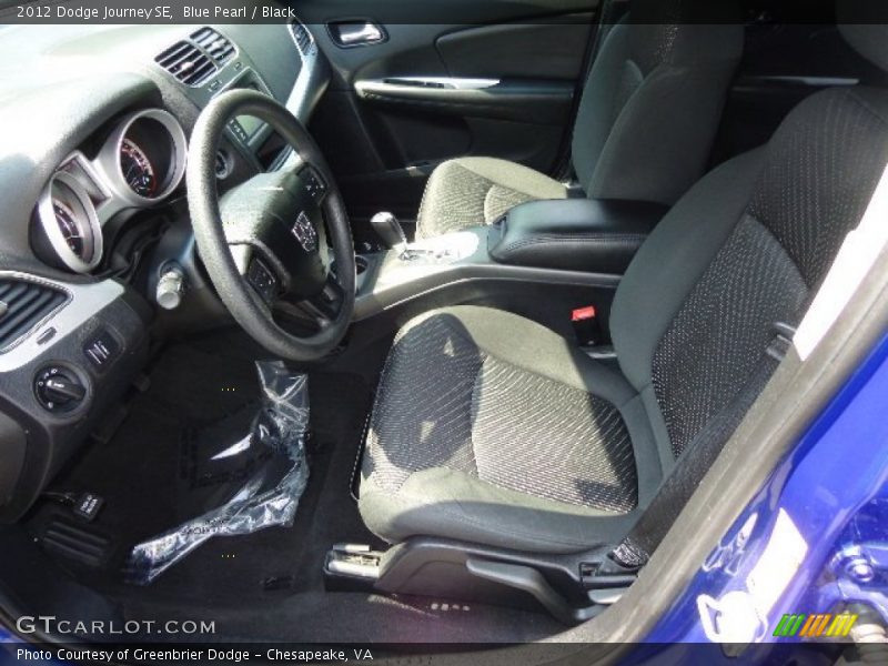 Blue Pearl / Black 2012 Dodge Journey SE