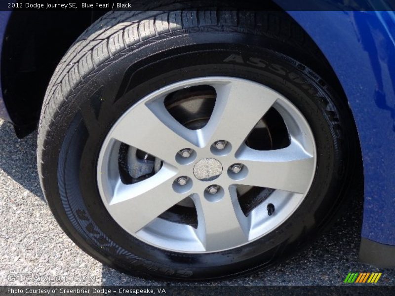 Blue Pearl / Black 2012 Dodge Journey SE