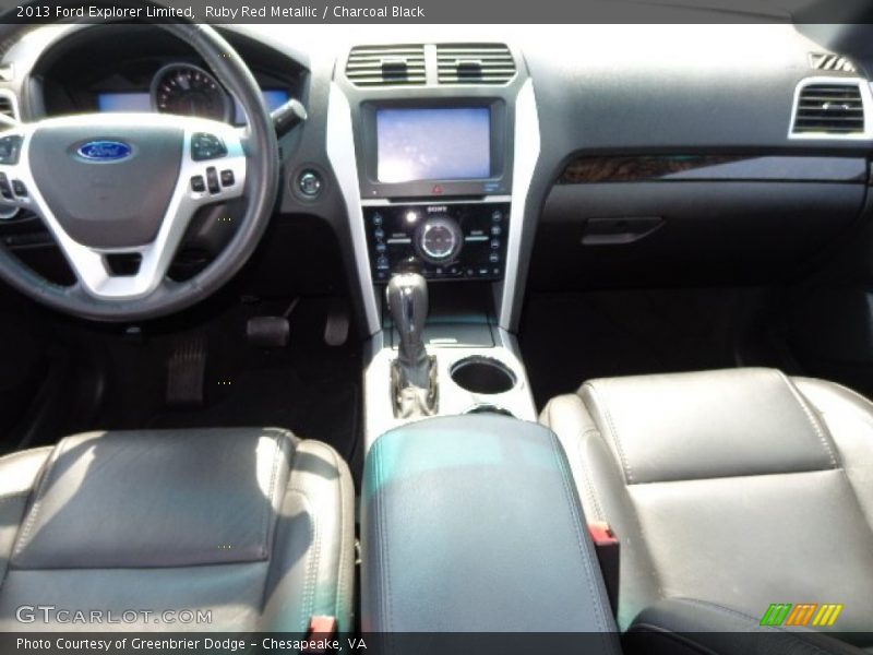 Ruby Red Metallic / Charcoal Black 2013 Ford Explorer Limited