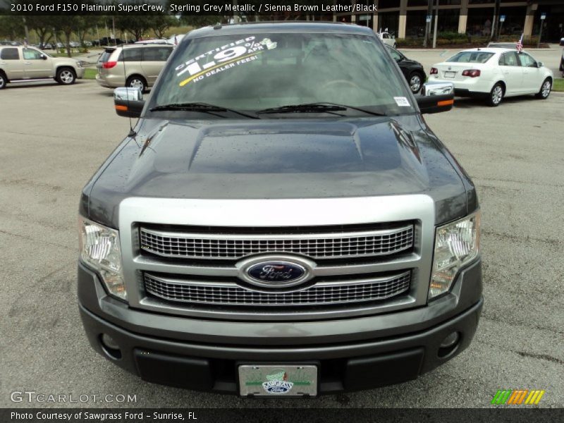 Sterling Grey Metallic / Sienna Brown Leather/Black 2010 Ford F150 Platinum SuperCrew