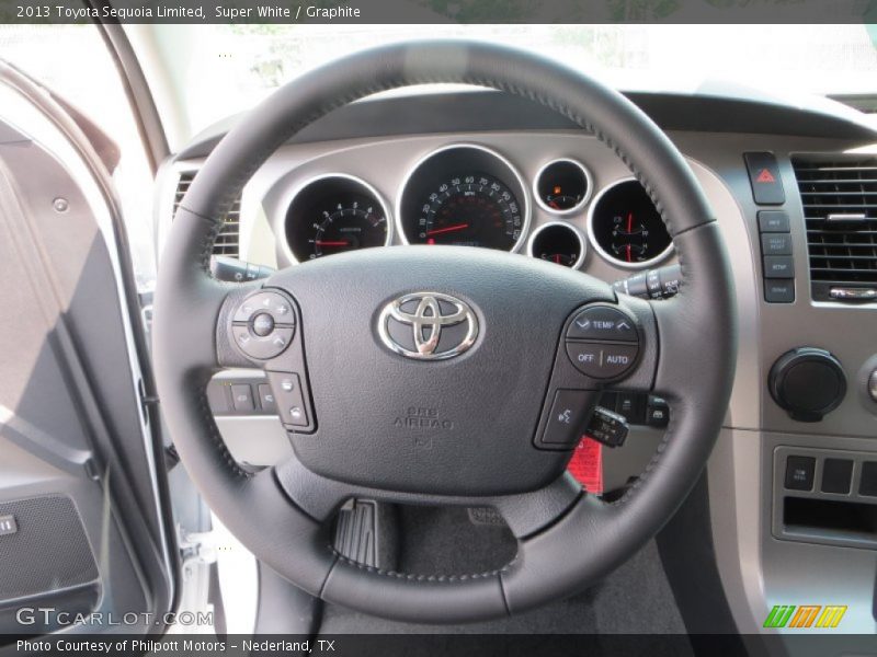 Super White / Graphite 2013 Toyota Sequoia Limited
