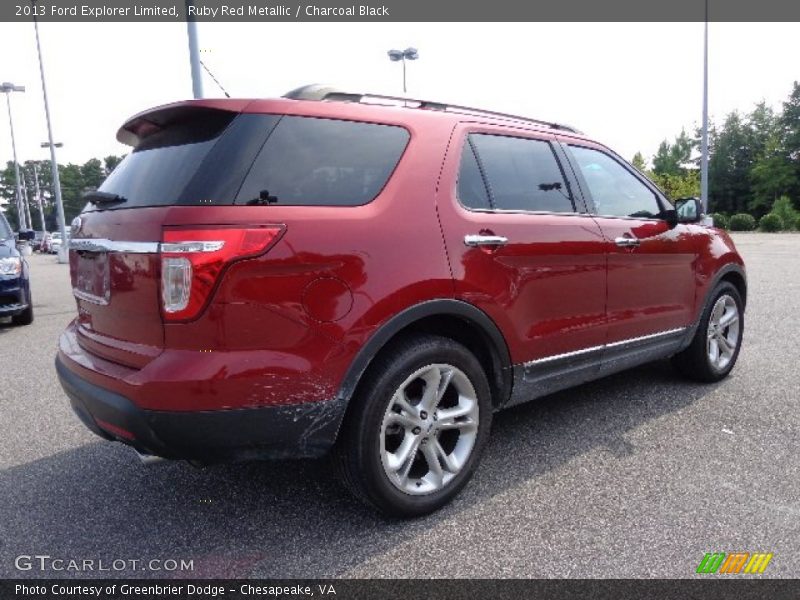 Ruby Red Metallic / Charcoal Black 2013 Ford Explorer Limited