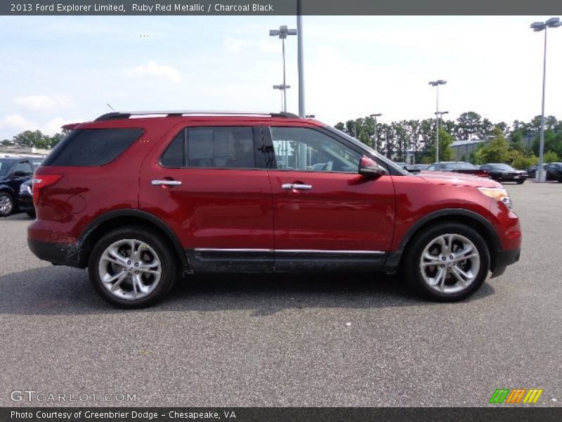 Ruby Red Metallic / Charcoal Black 2013 Ford Explorer Limited