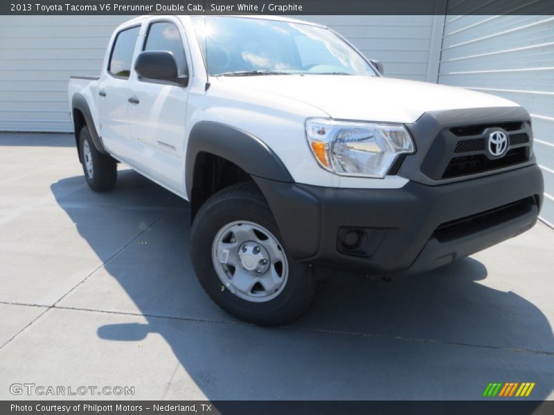 Super White / Graphite 2013 Toyota Tacoma V6 Prerunner Double Cab