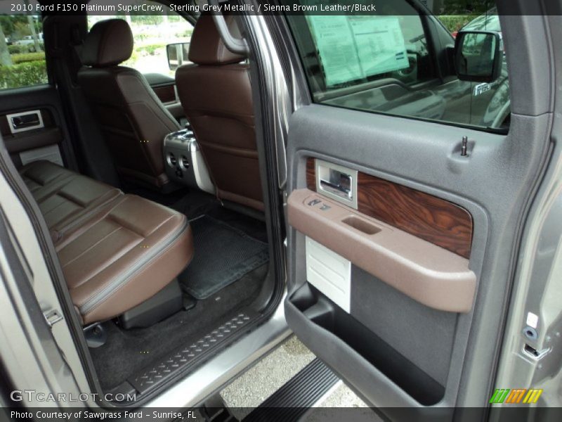 Sterling Grey Metallic / Sienna Brown Leather/Black 2010 Ford F150 Platinum SuperCrew