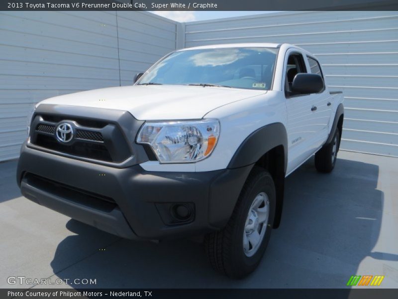 Super White / Graphite 2013 Toyota Tacoma V6 Prerunner Double Cab