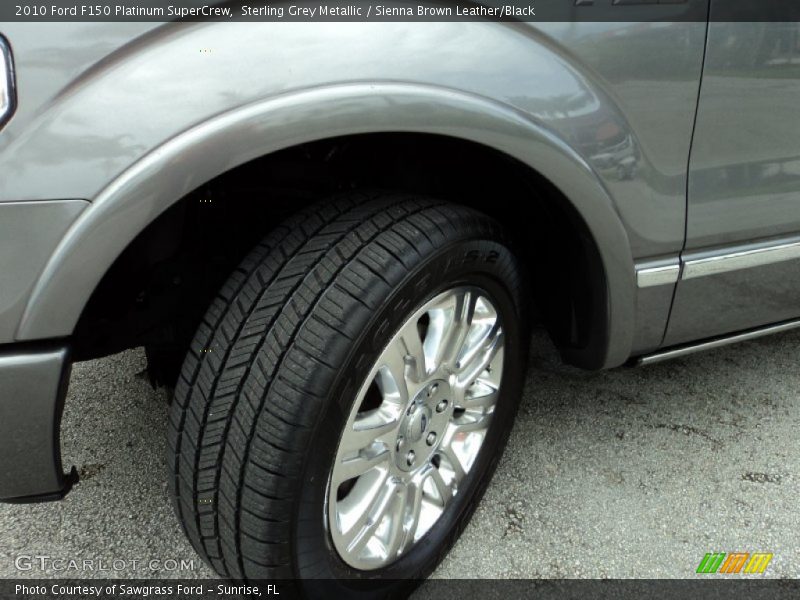 Sterling Grey Metallic / Sienna Brown Leather/Black 2010 Ford F150 Platinum SuperCrew