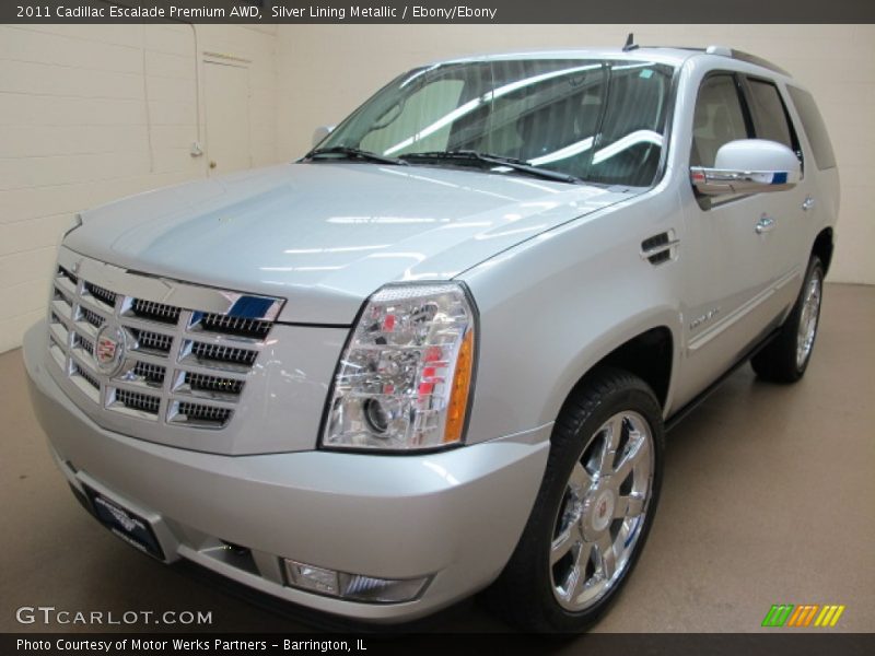 Silver Lining Metallic / Ebony/Ebony 2011 Cadillac Escalade Premium AWD