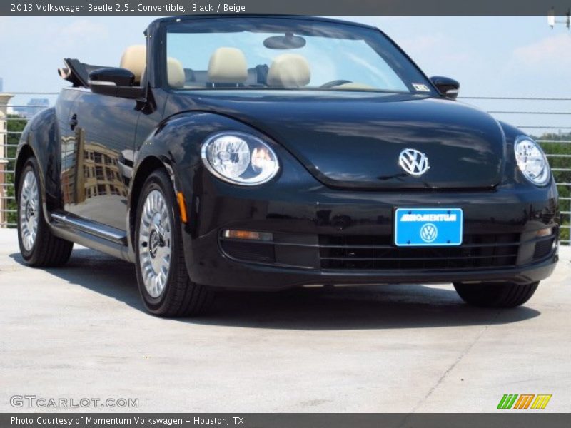 Black / Beige 2013 Volkswagen Beetle 2.5L Convertible