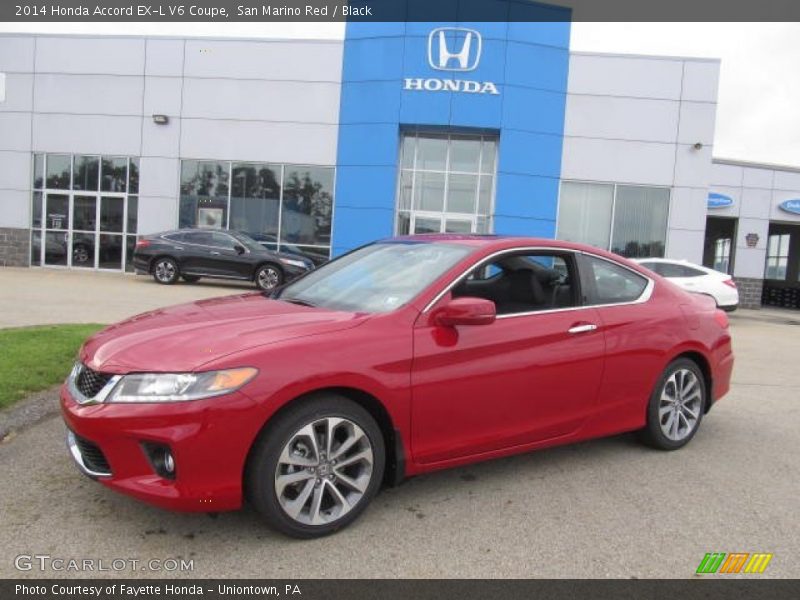 Front 3/4 View of 2014 Accord EX-L V6 Coupe