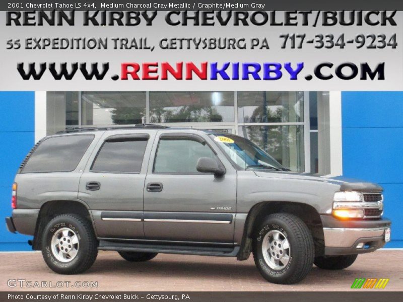 Medium Charcoal Gray Metallic / Graphite/Medium Gray 2001 Chevrolet Tahoe LS 4x4