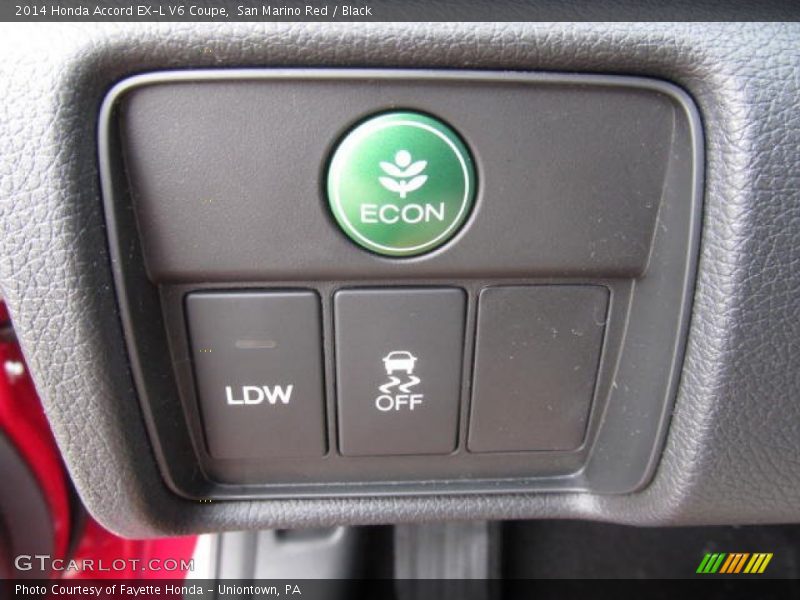 Controls of 2014 Accord EX-L V6 Coupe