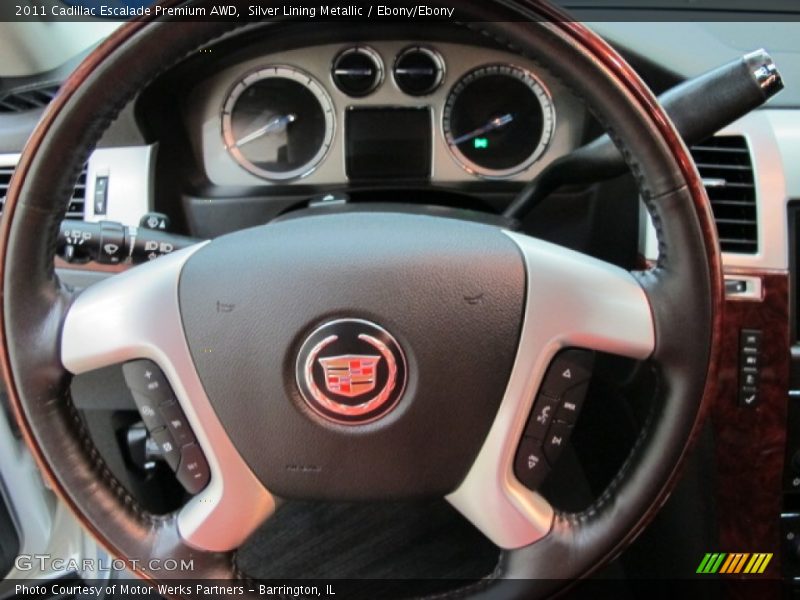 Silver Lining Metallic / Ebony/Ebony 2011 Cadillac Escalade Premium AWD
