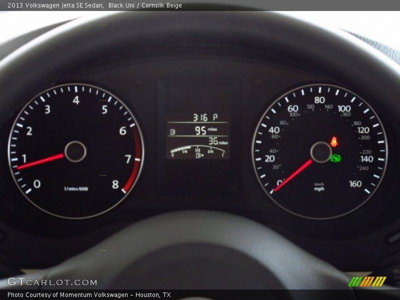Black Uni / Cornsilk Beige 2013 Volkswagen Jetta SE Sedan