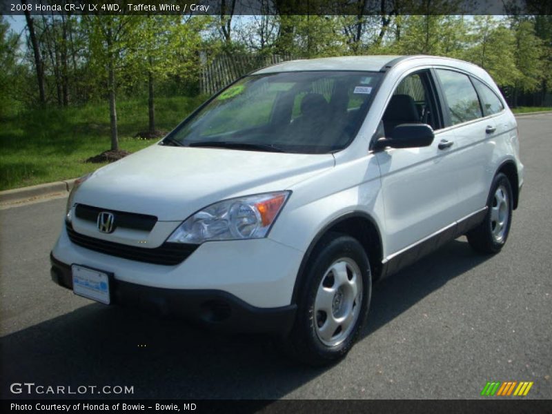 Taffeta White / Gray 2008 Honda CR-V LX 4WD