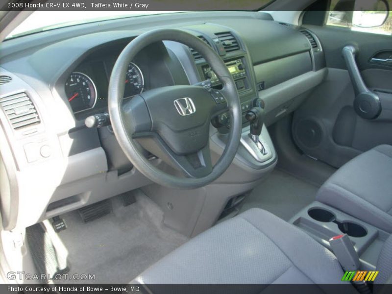 Taffeta White / Gray 2008 Honda CR-V LX 4WD
