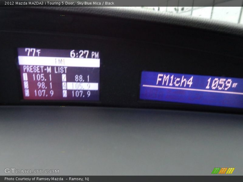 Sky Blue Mica / Black 2012 Mazda MAZDA3 i Touring 5 Door