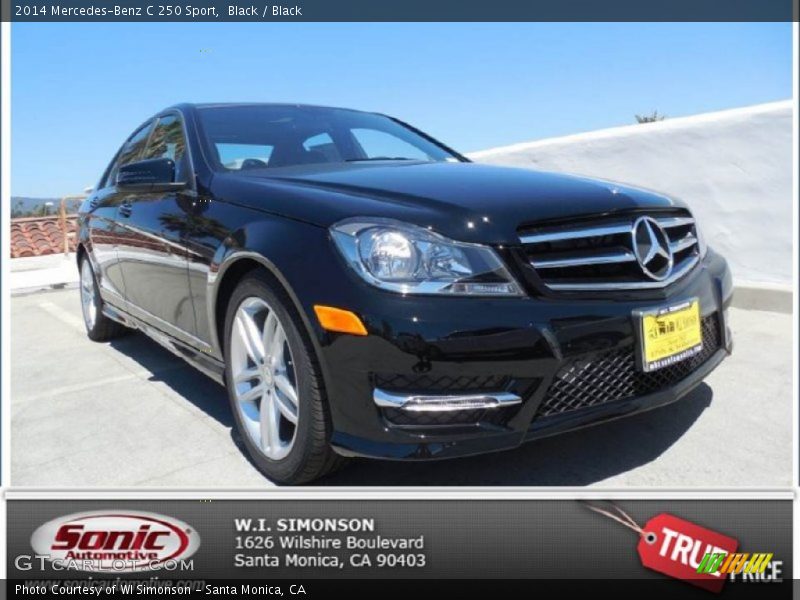 Black / Black 2014 Mercedes-Benz C 250 Sport