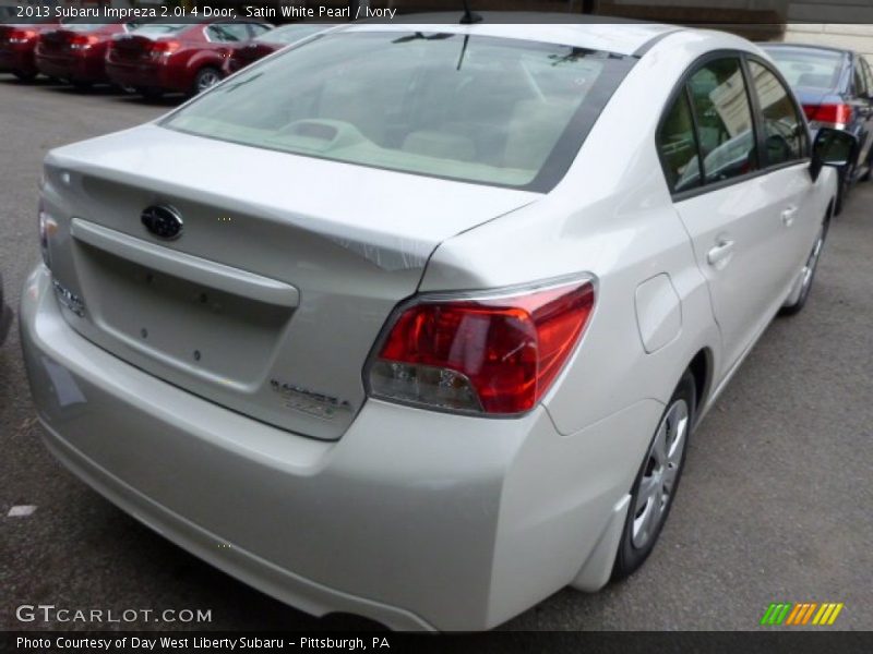 Satin White Pearl / Ivory 2013 Subaru Impreza 2.0i 4 Door