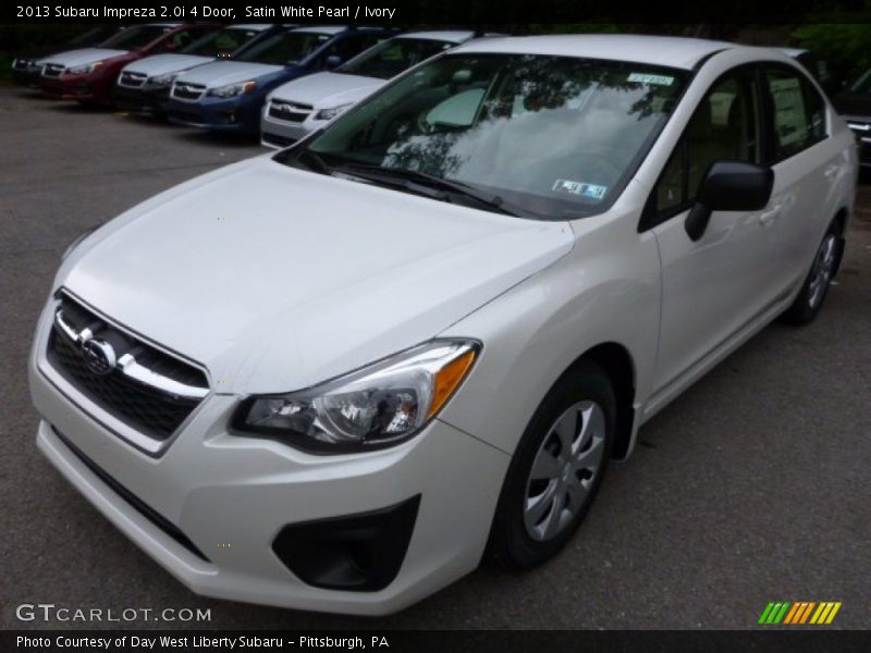 Satin White Pearl / Ivory 2013 Subaru Impreza 2.0i 4 Door