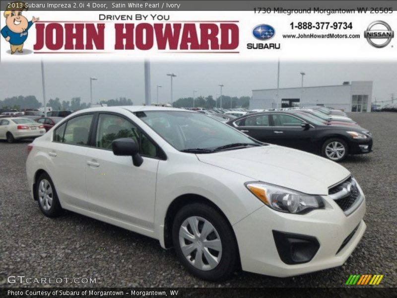 Satin White Pearl / Ivory 2013 Subaru Impreza 2.0i 4 Door
