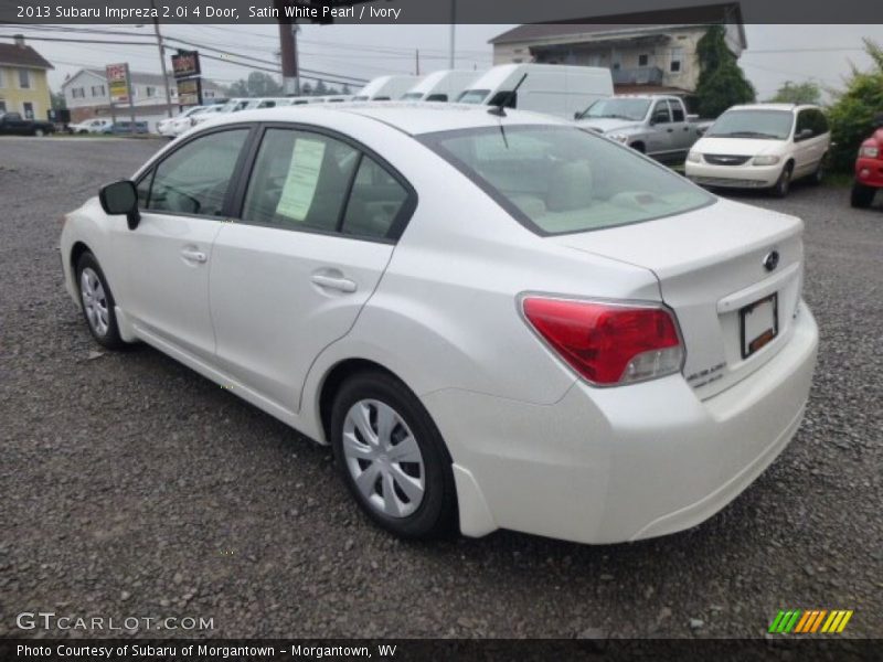 Satin White Pearl / Ivory 2013 Subaru Impreza 2.0i 4 Door