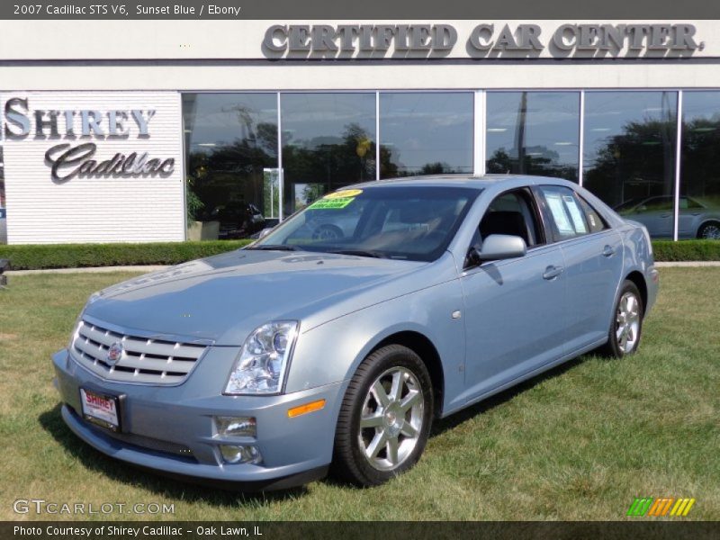 Sunset Blue / Ebony 2007 Cadillac STS V6