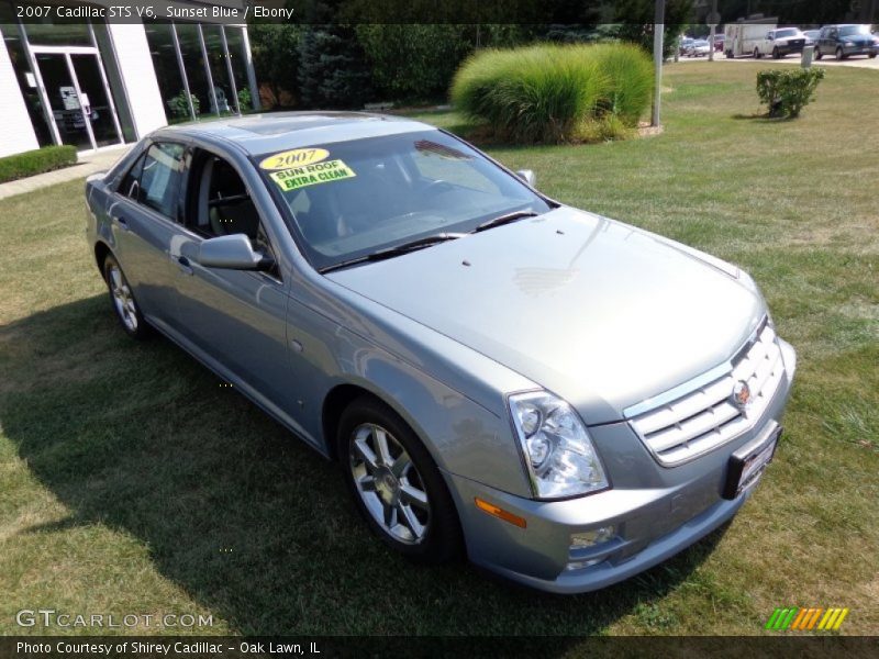 Sunset Blue / Ebony 2007 Cadillac STS V6