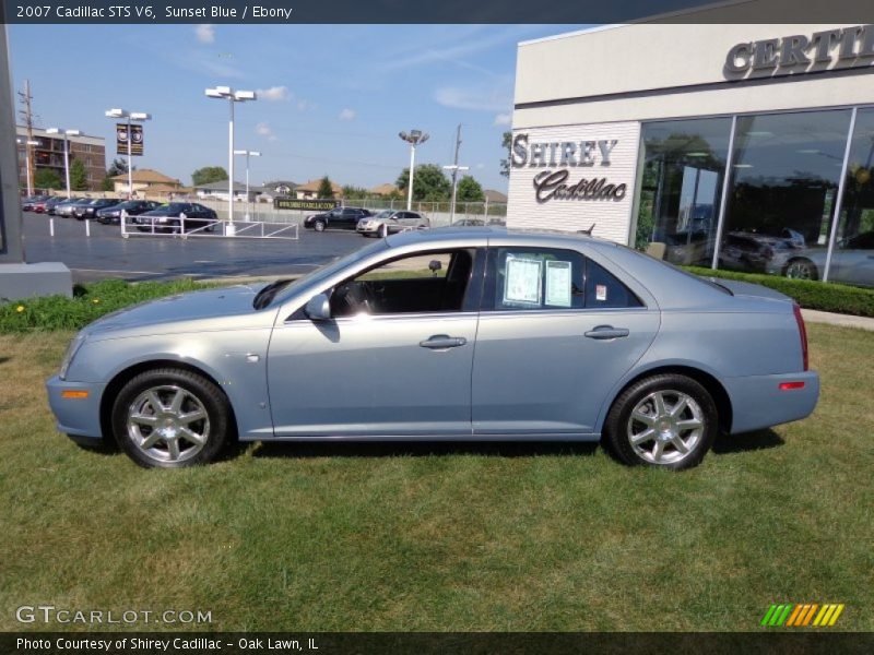 Sunset Blue / Ebony 2007 Cadillac STS V6
